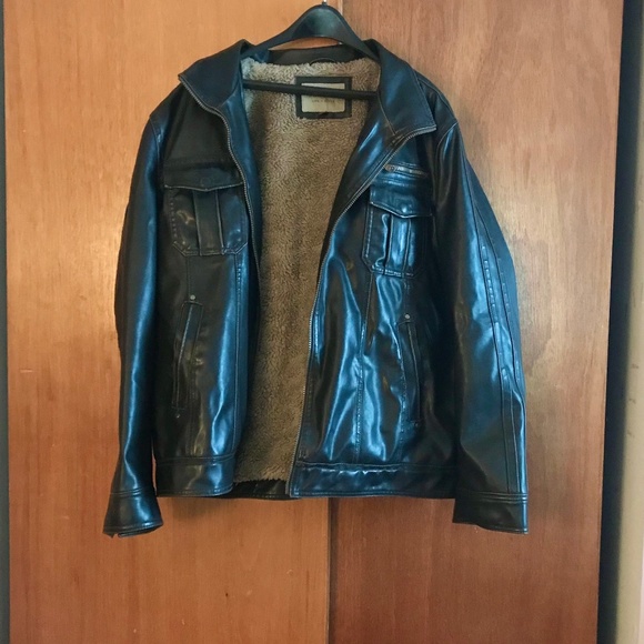 Sonoma bomber coat dark brown Men’s 2xl faux leather
